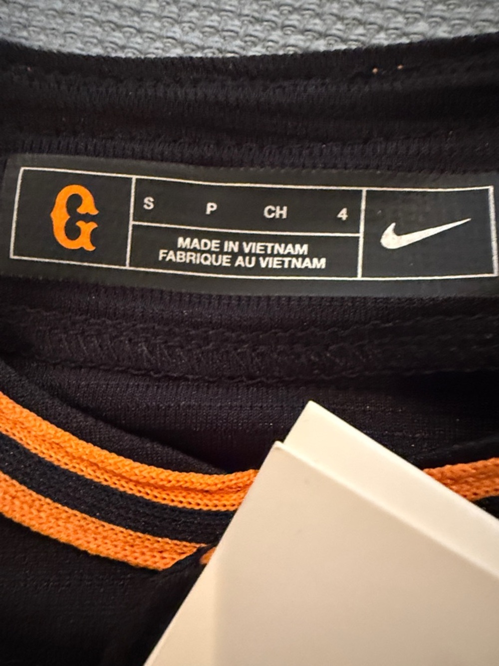 Nike Kids Black & Orange Tokyo Giants Button Jersey NWT - Picture 2 of 3